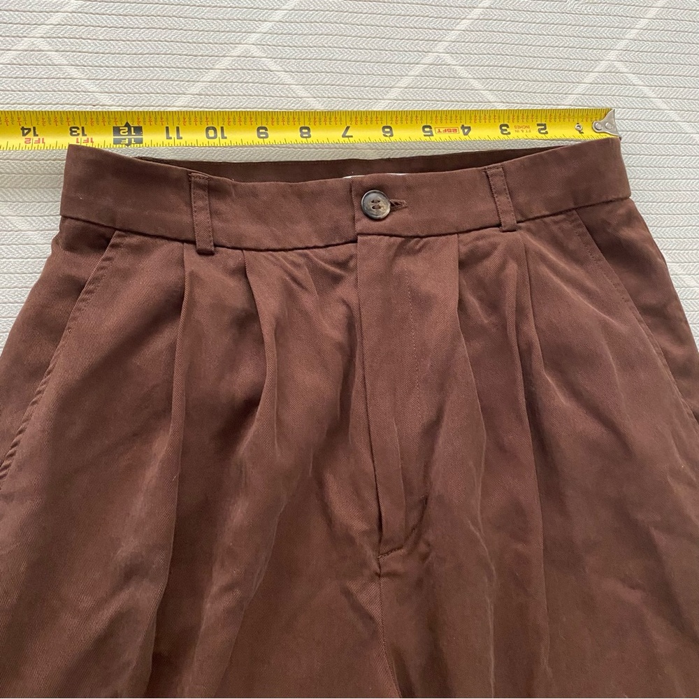 Reformation Chocolate Brown Mason Wide Leg Pants Women’s Size 4 - Picture 3 of 7